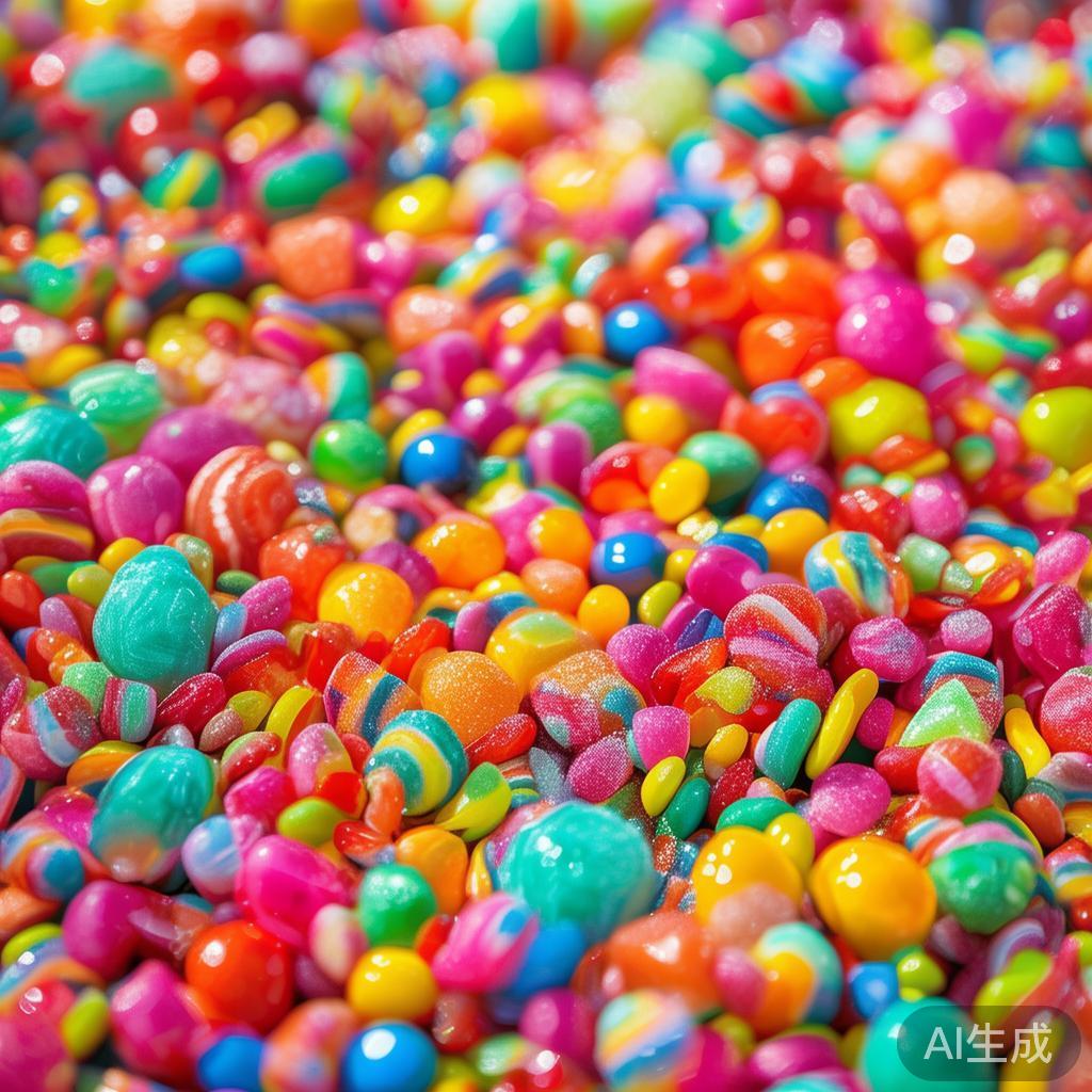 五彩缤纷的糖果派对:开启无限欢乐时光的甜蜜盛宴 在五彩缤纷的糖果派对上,各式各样的糖果、巧克力和糖